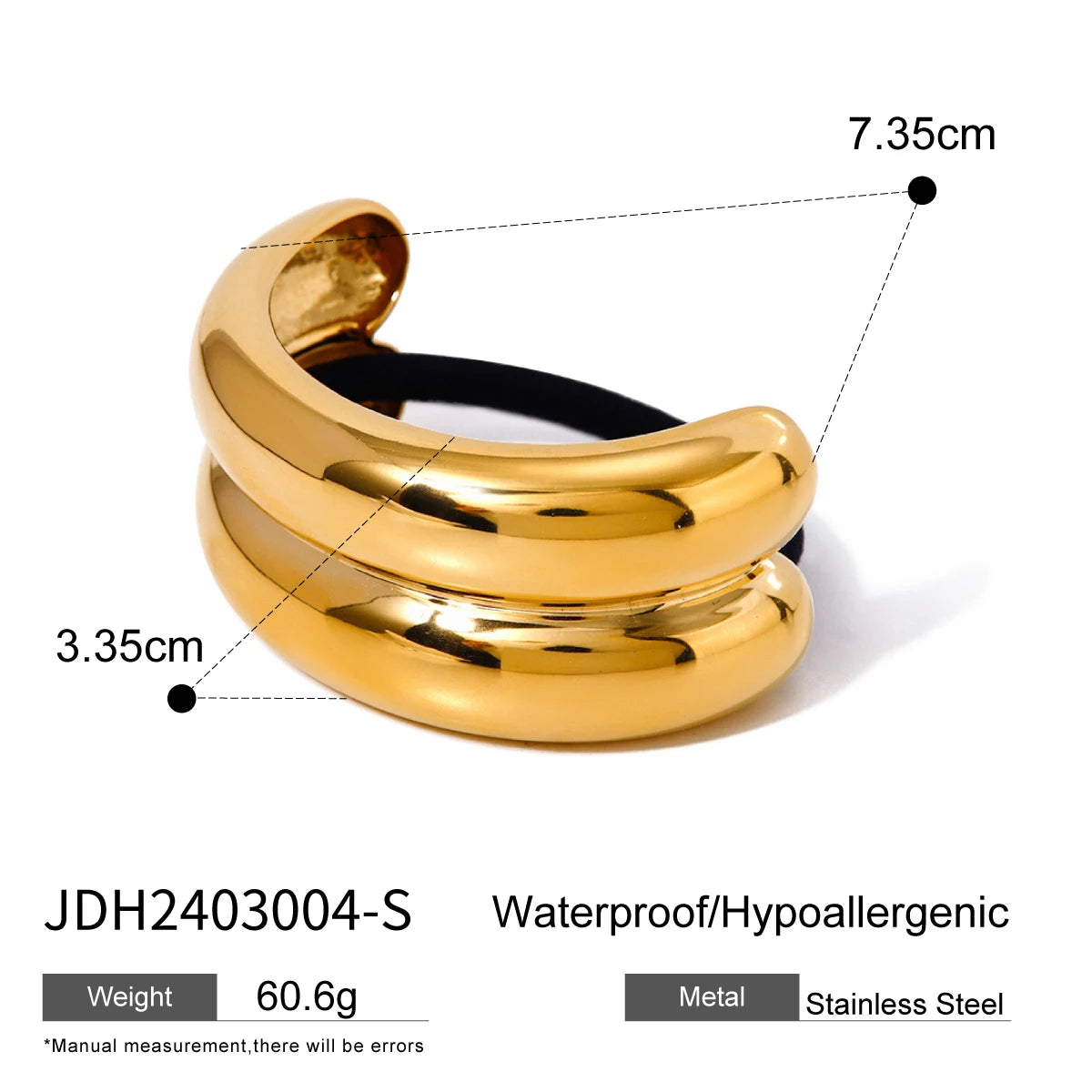 Uworld Mode gehämmert glänzende geometrische Doppel bogen Pony Haarnadel Kopf bedeckung Vintage Schmuck Pony Manschette Zubehör Geschenk 2024