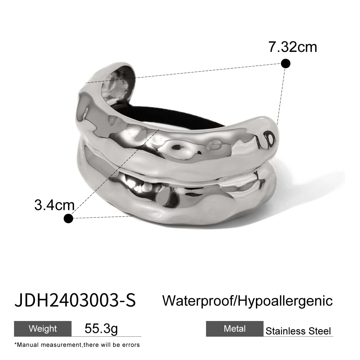 Uworld Mode gehämmert glänzende geometrische Doppel bogen Pony Haarnadel Kopf bedeckung Vintage Schmuck Pony Manschette Zubehör Geschenk 2024