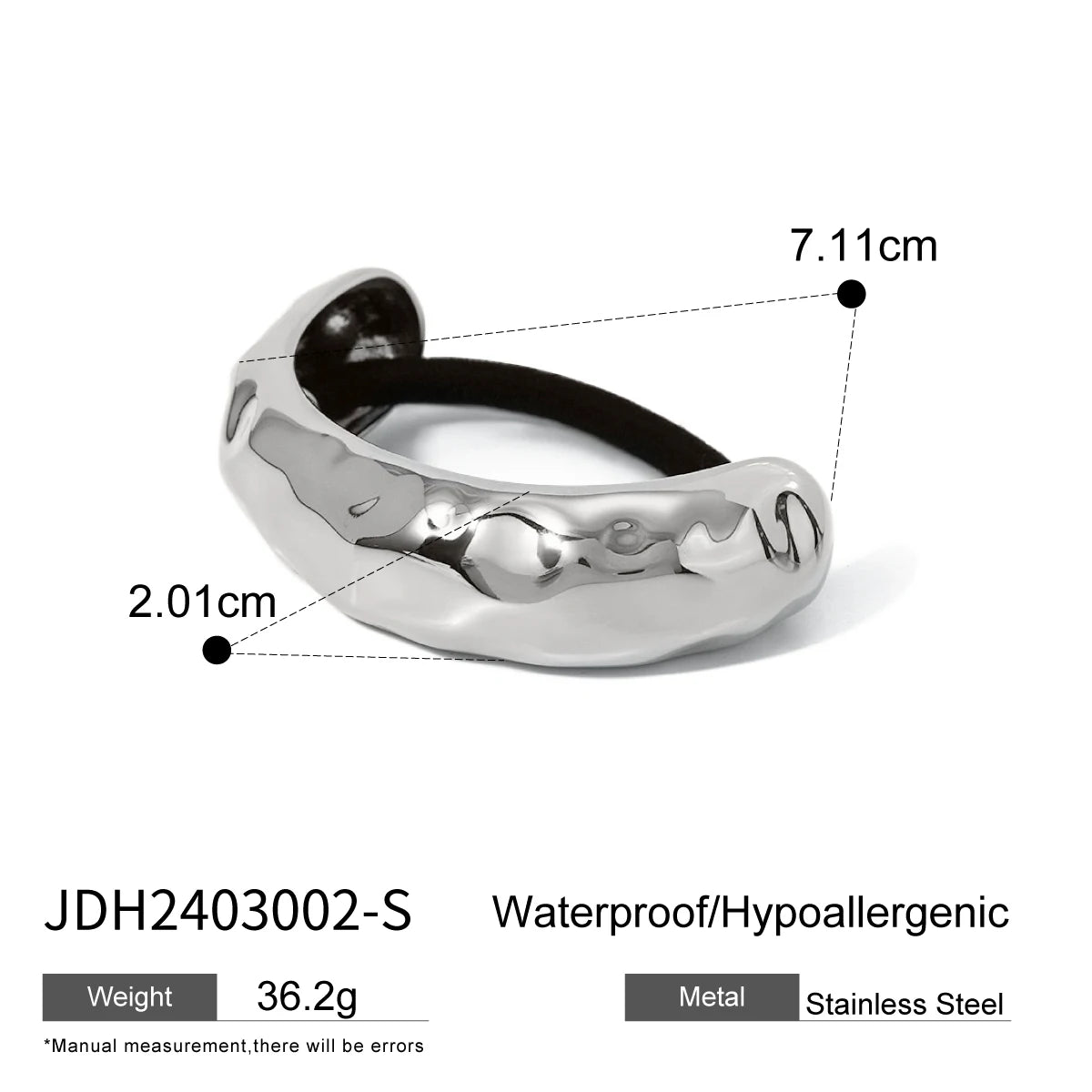 Uworld Mode gehämmert glänzende geometrische Doppel bogen Pony Haarnadel Kopf bedeckung Vintage Schmuck Pony Manschette Zubehör Geschenk 2024