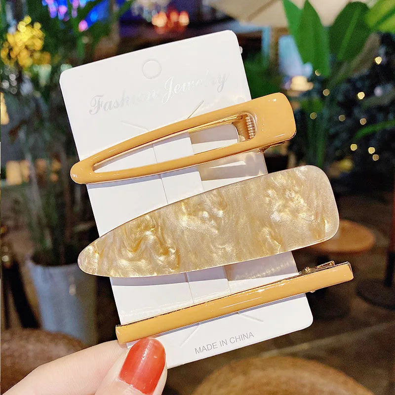 Neue 3 stücke Set Mode Acryl Haar Clip Für Frauen Koreanische Trendy Geometrische Haar Berrettes Mädchen Haar Zubehör Hairgrip Großhandel