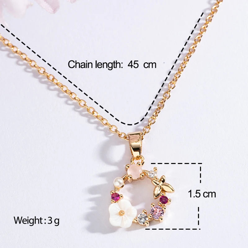 Mode Hochzeit Braut Zirkonia Schmuck Sets Für Frauen Romantische Shell Blume Halsband Elegante Perle Halsketten Ohrringe Bijoux Geschenk