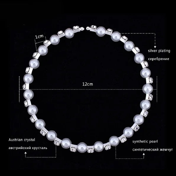 Hochzeit Braut Schmuck Set String von Perlen Prom Silber Farbe Kristall Armband Halskette Ohrringe für Frauen schmuck sets