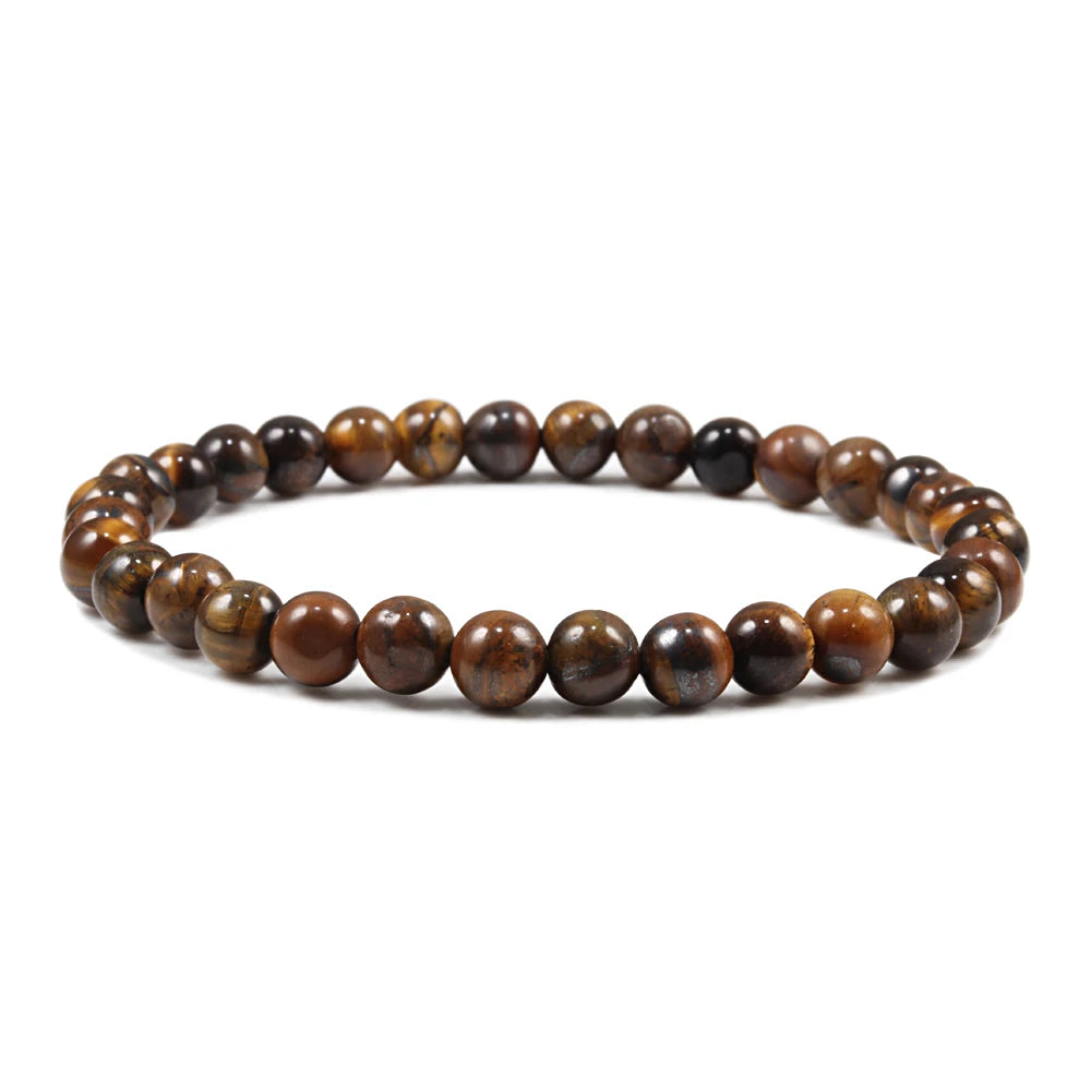 6mm 8mm natürliche Tigerauge Armreif hochwertige Männer natürliche Energie Stein Perlen Heilung Armband Mode Frauen Schmuck Geschenk Pulsera