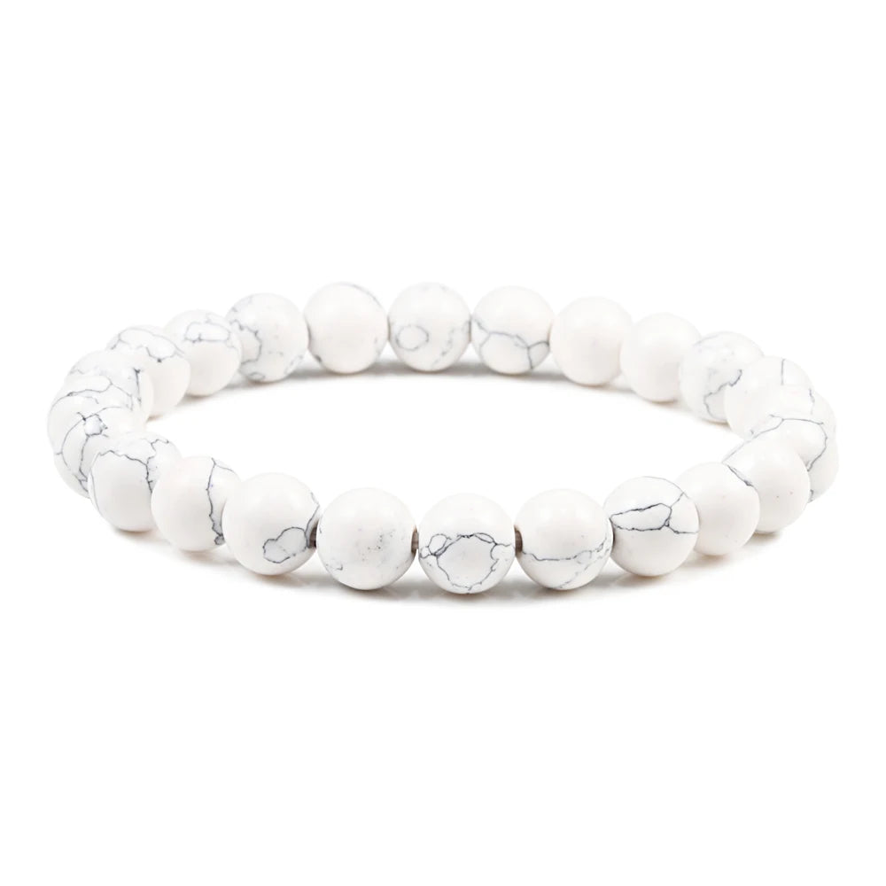 6mm 8mm 10mm Perlen Armband Naturstein Paar Charm Strang Armband Meditation Armreifen Für Frauen Männer beste Freundin Schmuck