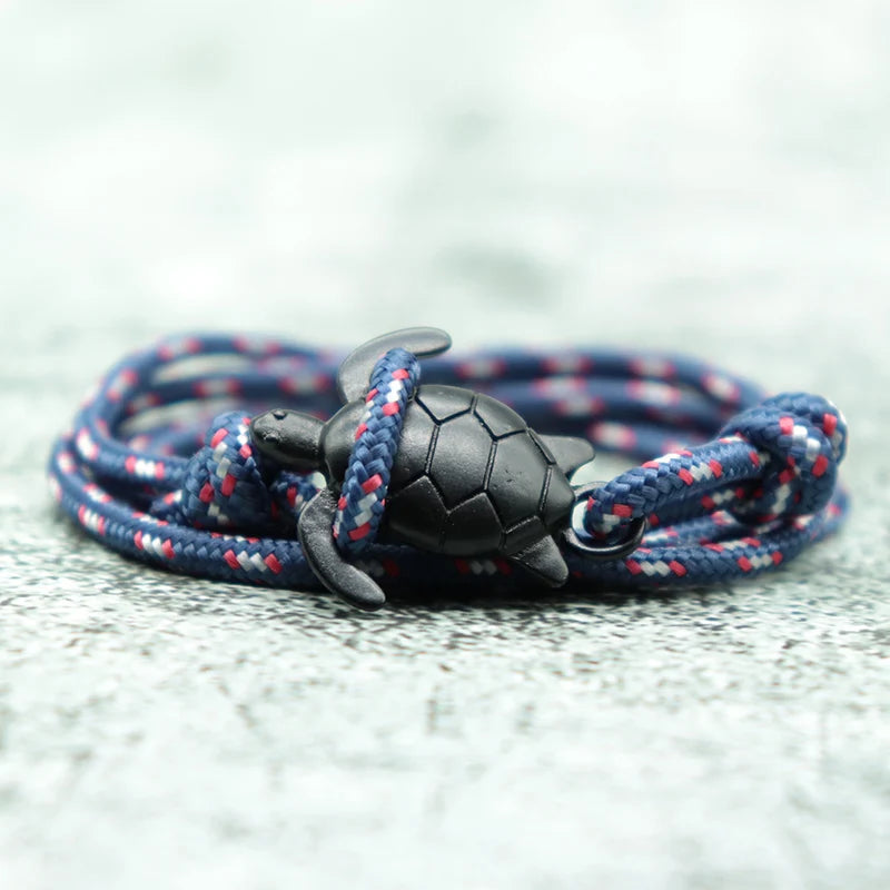 Doppel Wrap Paracord Armband Nette Sea Turtle Tiere Braclet Böhmen Männer Frauen Einstellbare Braslet Outdoor Survival Schmuck Geschenk