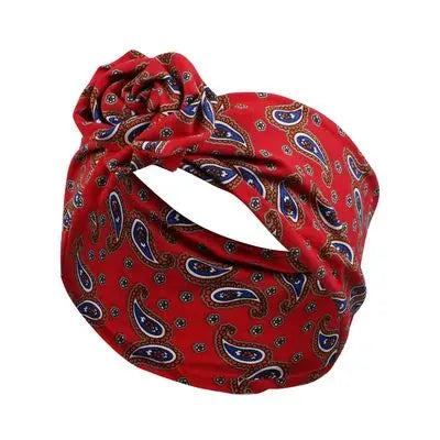 2022 neue Mode Frauen falten Eisendraht Stirnband böhmischen Mädchen Kreuz Turban Bandanas drucken Haar bänder Haarschmuck