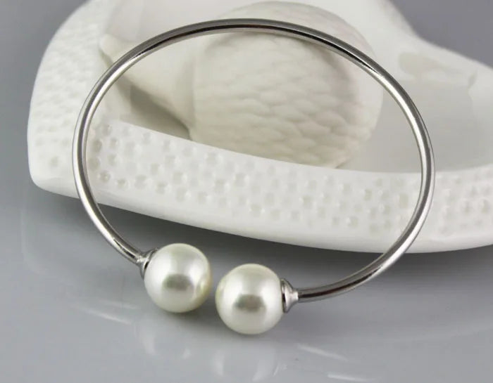 S925 Silber Perle Offenes Armband Für Frauen Perle Armband Valentinstag Geschenk Hochwertige Beliebte Armband