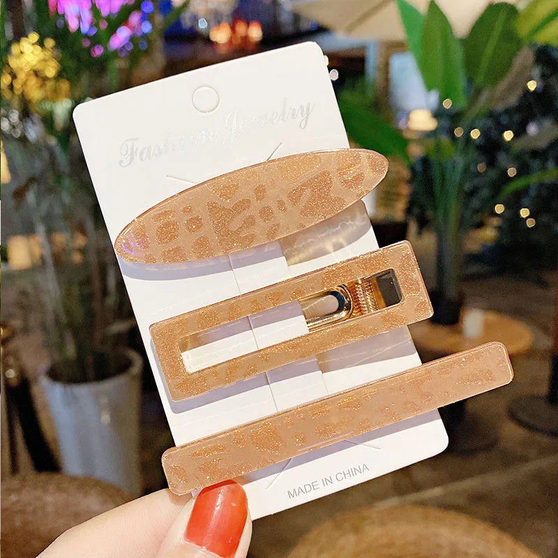 Neue 3 stücke Set Mode Acryl Haar Clip Für Frauen Koreanische Trendy Geometrische Haar Berrettes Mädchen Haar Zubehör Hairgrip Großhandel