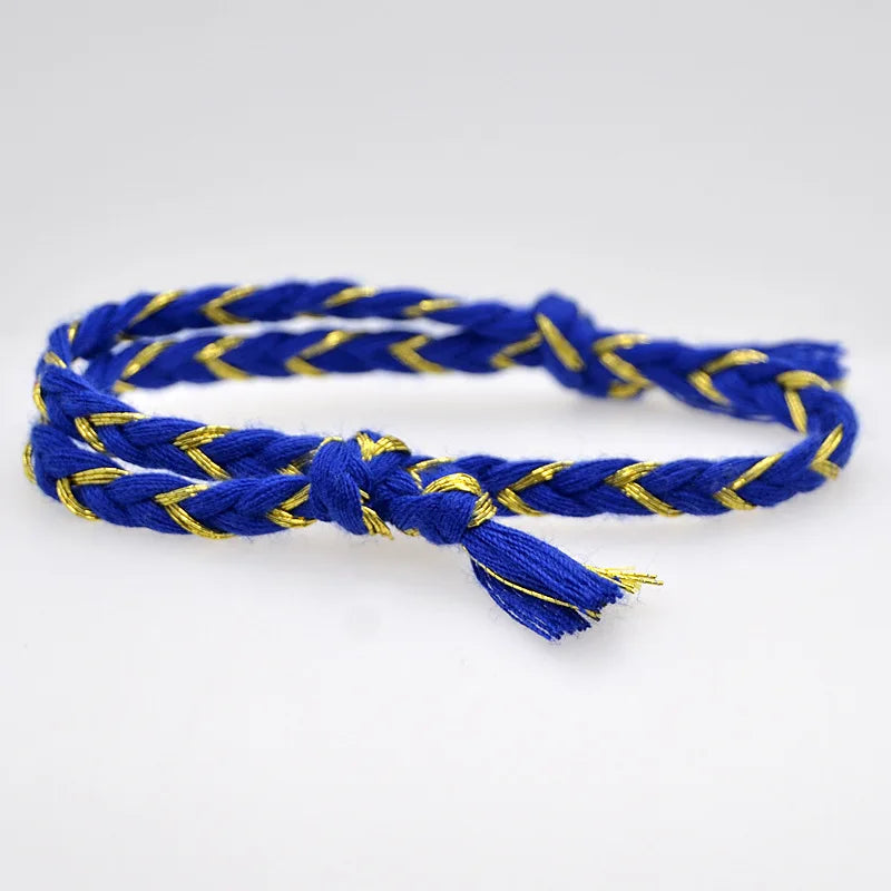 13 arten Böhmischen Einfache Feste Farbe Hand-Made Woven Armband Sonnenschein Strand Göttin Glück Seil Paar Armbänder Großhandel