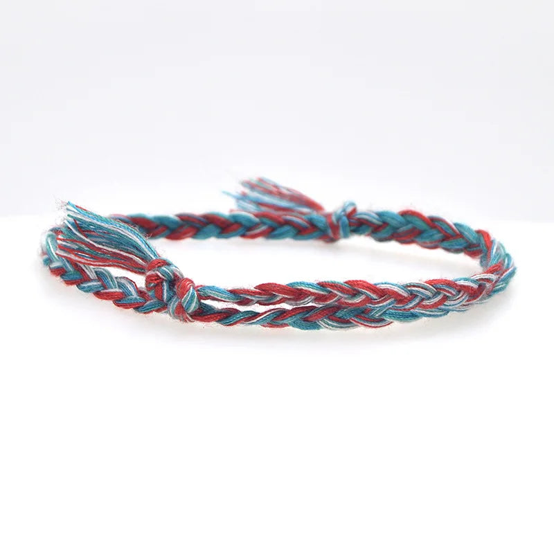 13 arten Böhmischen Einfache Feste Farbe Hand-Made Woven Armband Sonnenschein Strand Göttin Glück Seil Paar Armbänder Großhandel