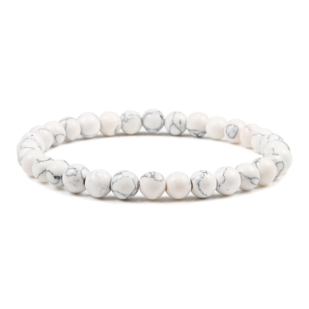 6mm 8mm 10mm Perlen Armband Naturstein Paar Charm Strang Armband Meditation Armreifen Für Frauen Männer beste Freundin Schmuck