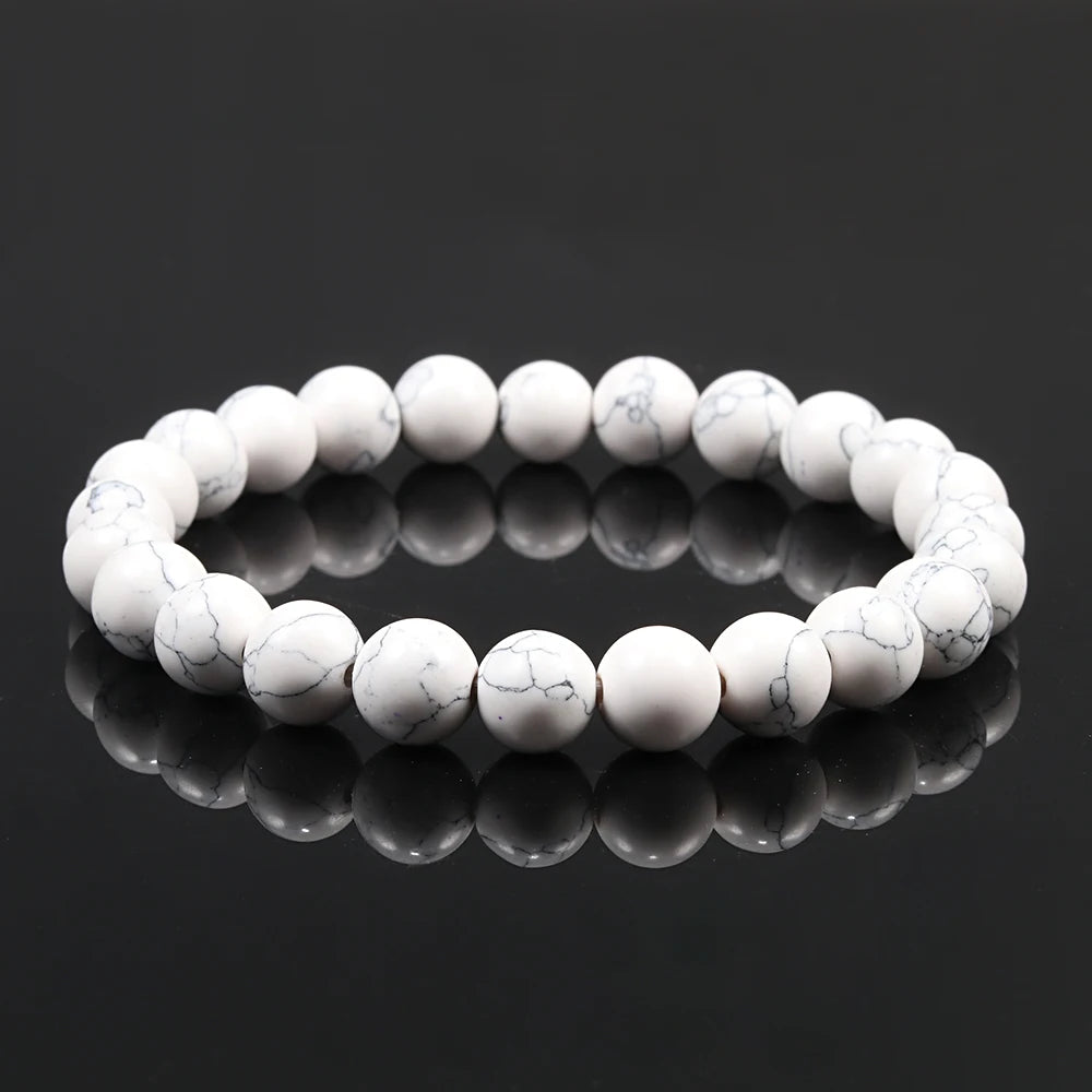 6mm 8mm 10mm Perlen Armband Naturstein Paar Charm Strang Armband Meditation Armreifen Für Frauen Männer beste Freundin Schmuck