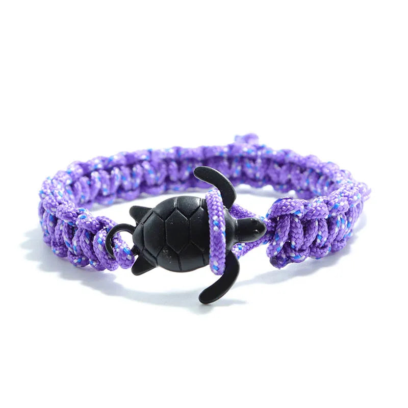 Handgemachtes Paracord Survival Armband Herren Meeresschildkröte Armband Verstellbares Seil Armband Freund Geschenk Armband Schmuck Pulseira