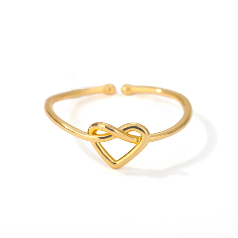 Edelstahl Ringe für Frauen Gold Farbe Paar Herz Ring 2023 Trend Neu in Hochzeit Ästhetischen Luxus Schmuck anillos mujer