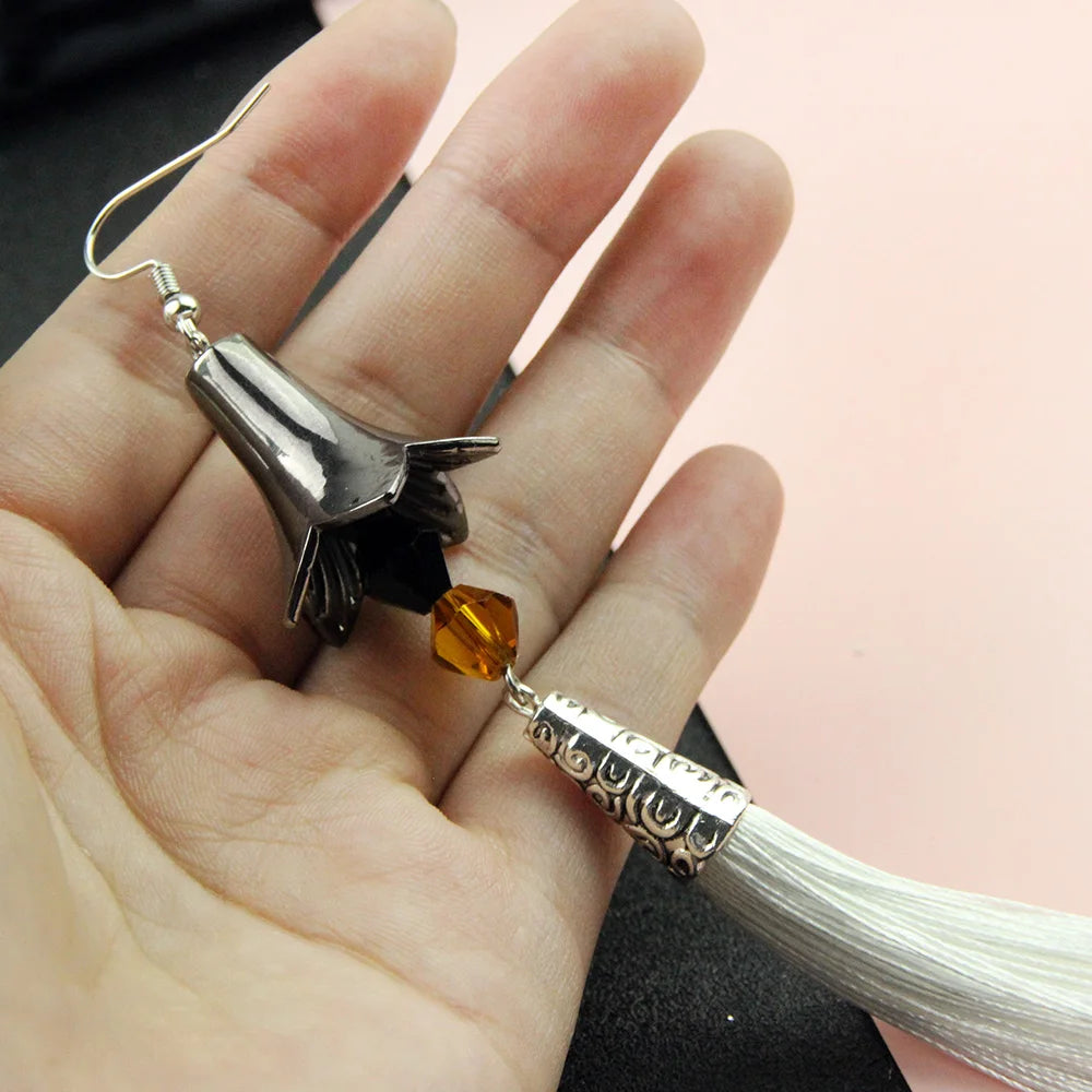 2023 neue Anime Genshin Impact Ohrringe Zhongli Lange Quaste Ohr Clips Tartaglia Eardrop Für Frauen Männer 1:1 Cosplay Schmuck Requisiten