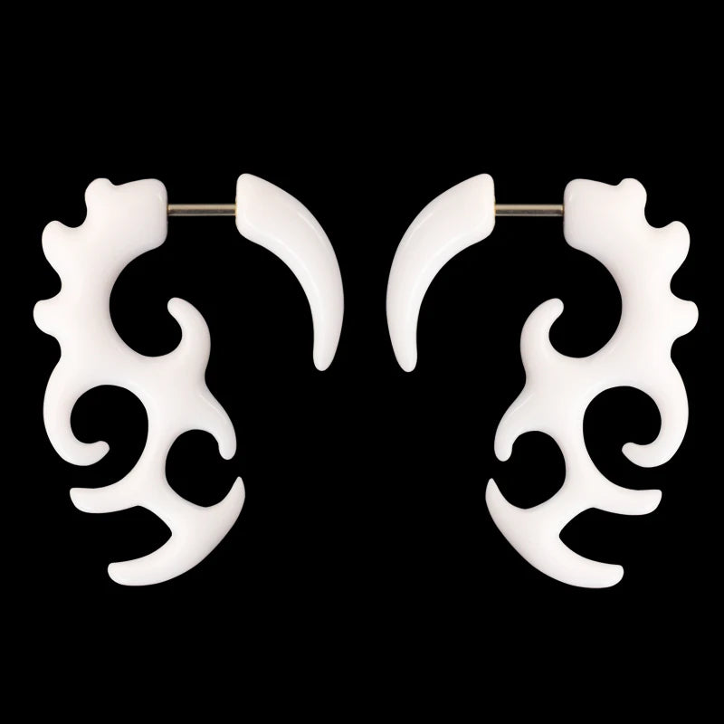 1 Paar Acryl Fake Plug Tunnel Faux Ohr Taper Messgeräte Twist Wing Ohrstecker Cheater Keil Expander Piercing Körperschmuck