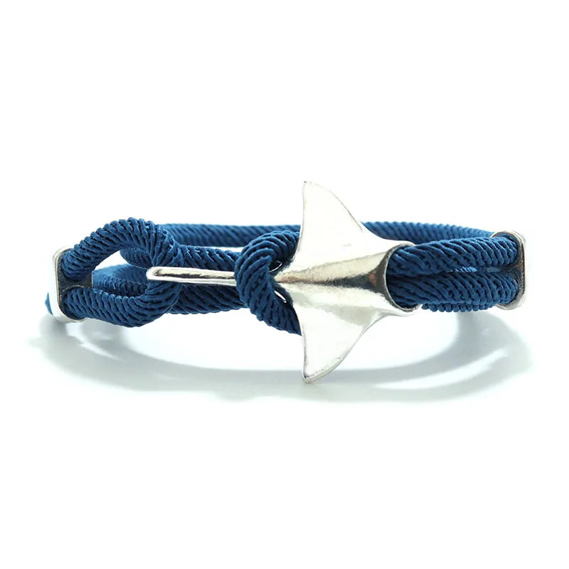 Mode Ozean Tier Manta Armband Männer Frauen Multi-schicht Einstellbar 4mm Milan Seil Armband Überleben Armband Strand Schmuck geschenk