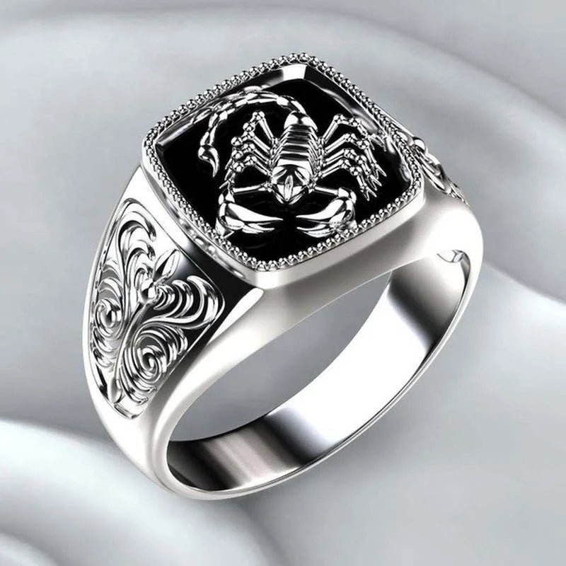 Skorpion Tier Punk Herren Ring Günstige Schmuck Zubehör Großhandel Schmuck Herren Ringe Halloween Ringe für Männer Coole klobige Ringe
