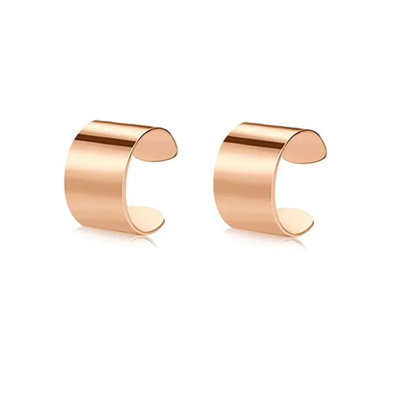 1 Stücke/15 Stücke Edelstahl Ohrstulpe Helix Knorpel Clip On Wrap Ohrringe Gefälschter Nasenring Nicht-Piercing Einstellbar Männer Frauen
