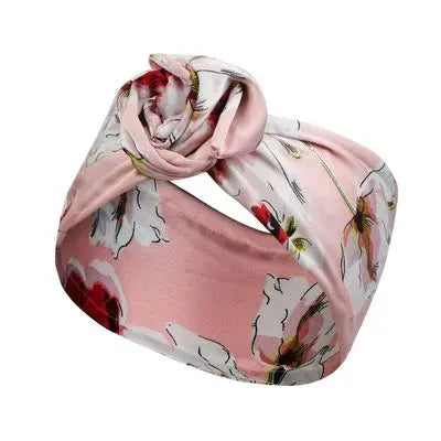 2022 neue Mode Frauen falten Eisendraht Stirnband böhmischen Mädchen Kreuz Turban Bandanas drucken Haar bänder Haarschmuck