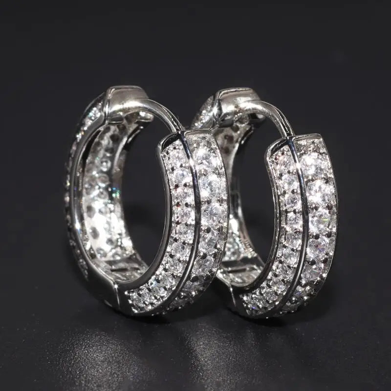 Hochwertiges Hip Hop Zirkonia Xo Buchstaben Anhänger Ohrringe Halskette Set für Männer und Frauen Modetrend Schmuck