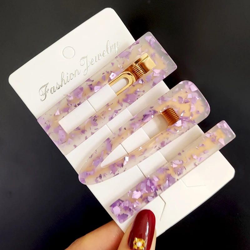 Neue 3 stücke Set Mode Acryl Haar Clip Für Frauen Koreanische Trendy Geometrische Haar Berrettes Mädchen Haar Zubehör Hairgrip Großhandel