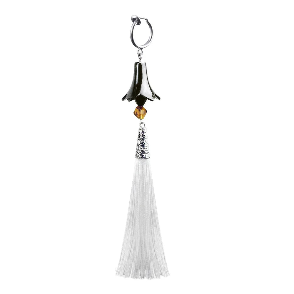 2023 neue Anime Genshin Impact Ohrringe Zhongli Lange Quaste Ohr Clips Tartaglia Eardrop Für Frauen Männer 1:1 Cosplay Schmuck Requisiten