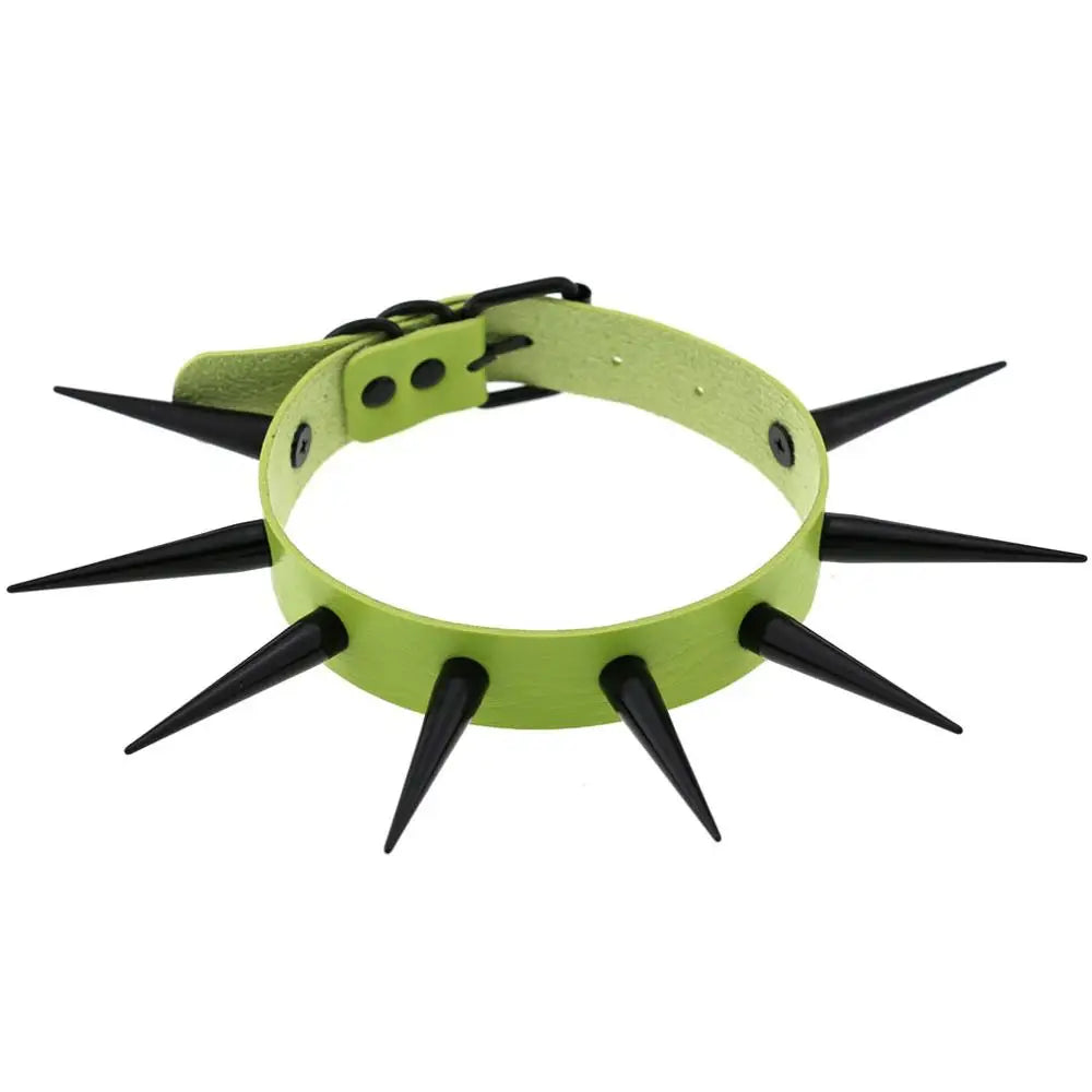 Große lange Spikes Halsband Kühle Punk Halskette für Frauen Männer Metall Halsband Rave Festival Goth Kostüme Schmuck