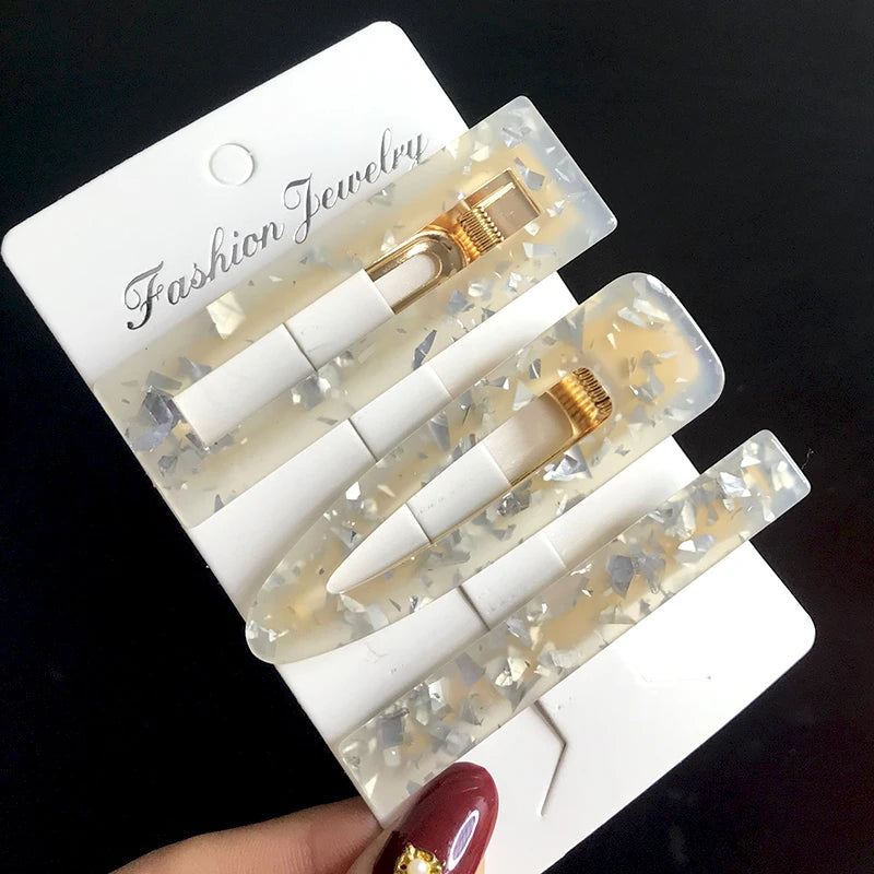 Neue 3 stücke Set Mode Acryl Haar Clip Für Frauen Koreanische Trendy Geometrische Haar Berrettes Mädchen Haar Zubehör Hairgrip Großhandel