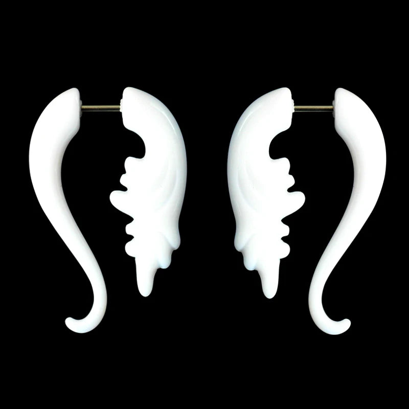 1 Paar Acryl Fake Plug Tunnel Faux Ohr Taper Messgeräte Twist Wing Ohrstecker Cheater Keil Expander Piercing Körperschmuck