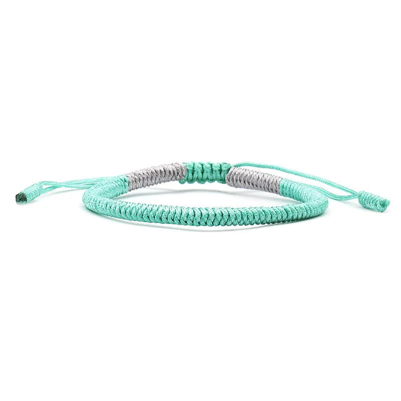 Mehrfarbiges Fadenarmband, tibetischer Buddhismus, Liebe, Glücksbringer, tibetische Armbänder und Armreifen für Damen und Herren, handgefertigtes Knotenseil