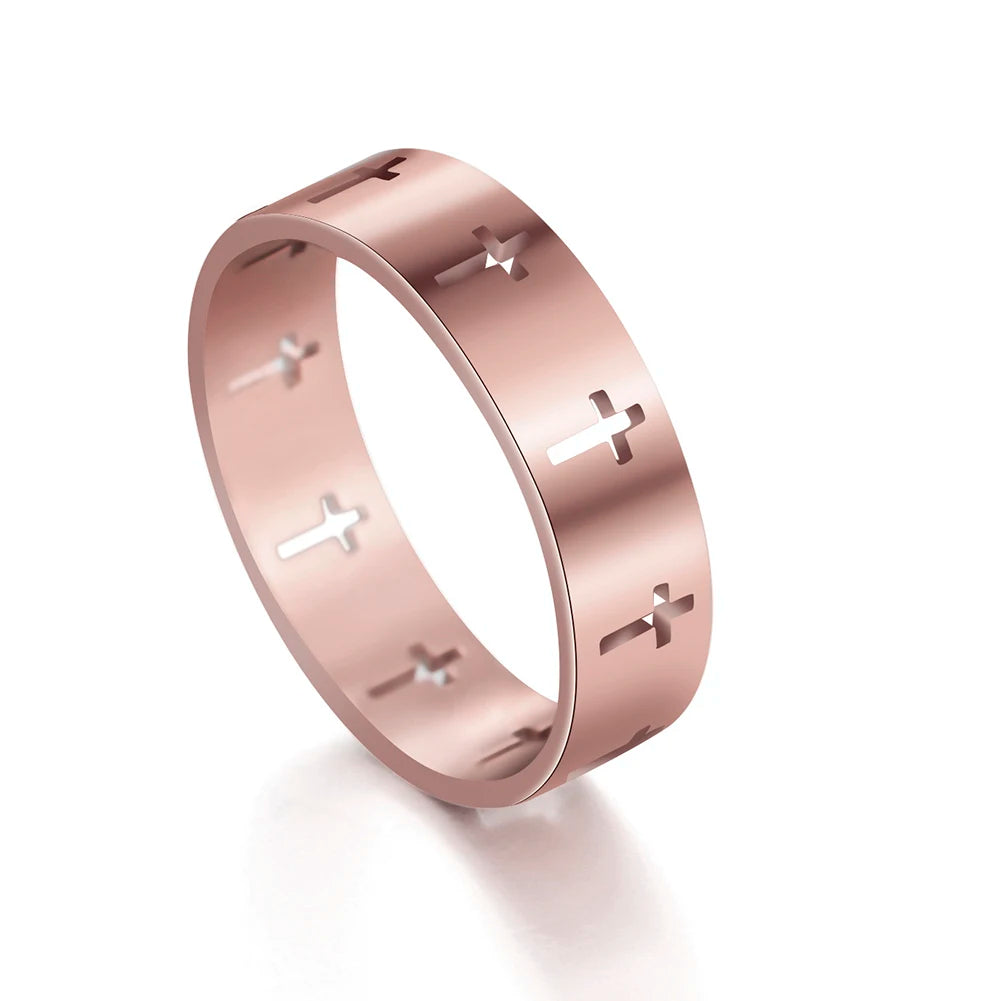 Skyrim Hohlkreuz Herrenring Damen Supernatural Jesus Edelstahl Verlobungsring Paar 2025, Schmuck, Jahrestagsgeschenke
