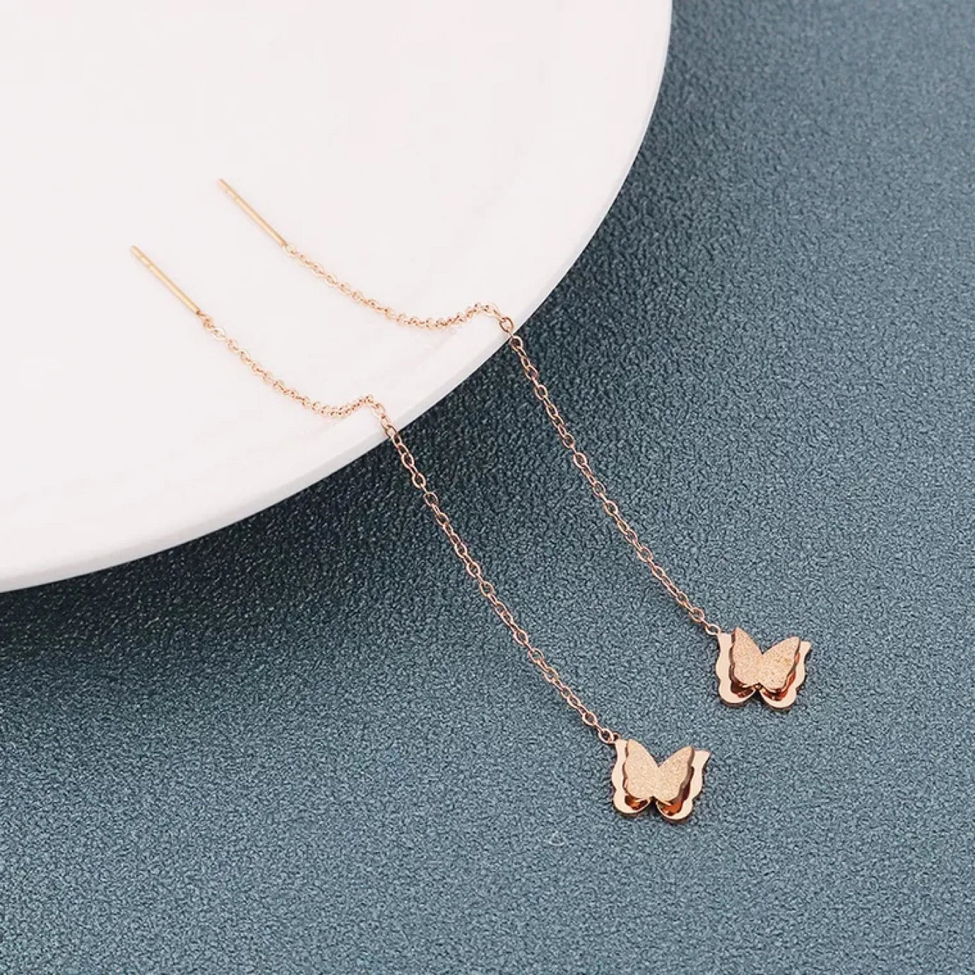 316L Edelstahl Lange Quaste Ohrringe Für Frauen Elegante Einfache Gold Farbe Tropfen Ohrring Stilvolle Schmuck Persönlichkeit Geschenk