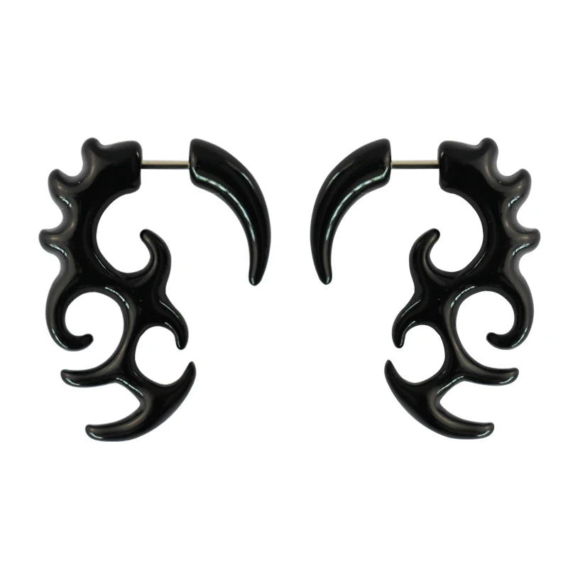 1 Paar Acryl Fake Plug Tunnel Faux Ohr Taper Messgeräte Twist Wing Ohrstecker Cheater Keil Expander Piercing Körperschmuck