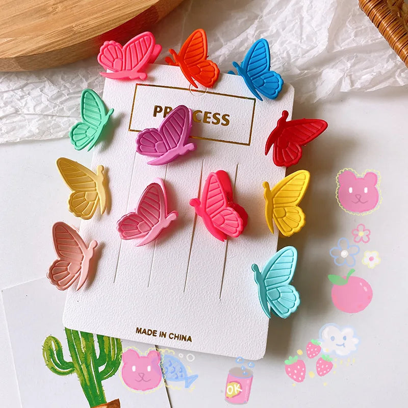 Süße Mini Haar Clips Kreative Einfache Braid Haarnadel Für Mädchen Kleine Schmetterling Haar Klaue Headwear Ornamente 20 stücke/80 stücke/tasche