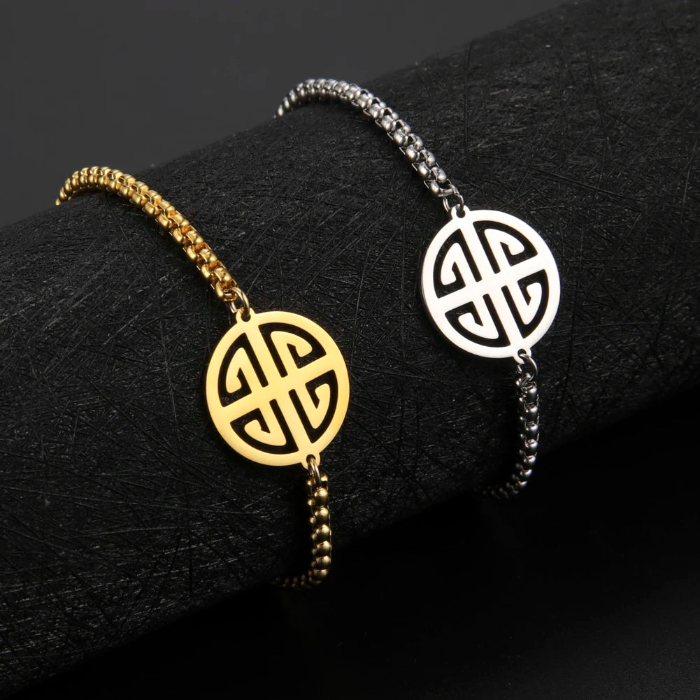 Unift Original Geld Amulett Armband auf Hand Mann Frauen Edelstahl Kette Armband chinesische Glück Reichtum Talisman Schmuck Geschenk