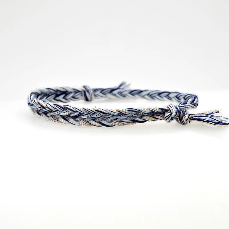13 arten Böhmischen Einfache Feste Farbe Hand-Made Woven Armband Sonnenschein Strand Göttin Glück Seil Paar Armbänder Großhandel