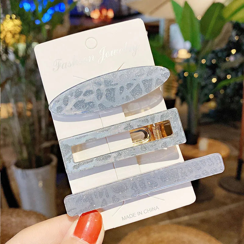 Neue 3 stücke Set Mode Acryl Haar Clip Für Frauen Koreanische Trendy Geometrische Haar Berrettes Mädchen Haar Zubehör Hairgrip Großhandel