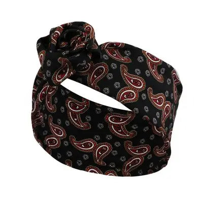2022 neue Mode Frauen falten Eisendraht Stirnband böhmischen Mädchen Kreuz Turban Bandanas drucken Haar bänder Haarschmuck