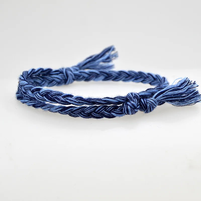 13 arten Böhmischen Einfache Feste Farbe Hand-Made Woven Armband Sonnenschein Strand Göttin Glück Seil Paar Armbänder Großhandel