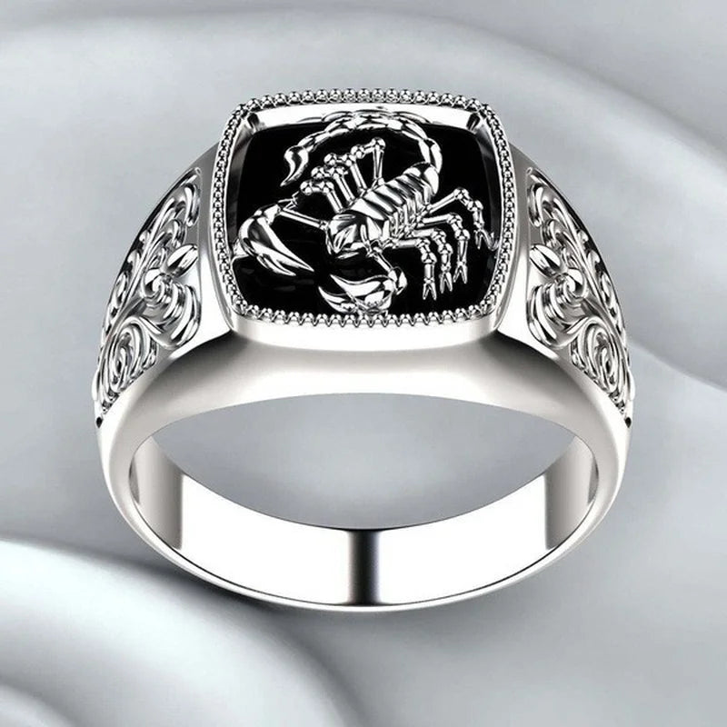 Skorpion Tier Punk Herren Ring Günstige Schmuck Zubehör Großhandel Schmuck Herren Ringe Halloween Ringe für Männer Coole klobige Ringe