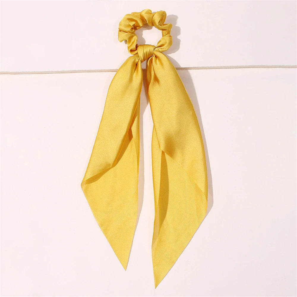 Neue Mode Druck Bogen Scrunchies Haar Band Für Frauen Elastische Haarband Mädchen Schachtelhalm Haar Krawatten Haar Zubehör