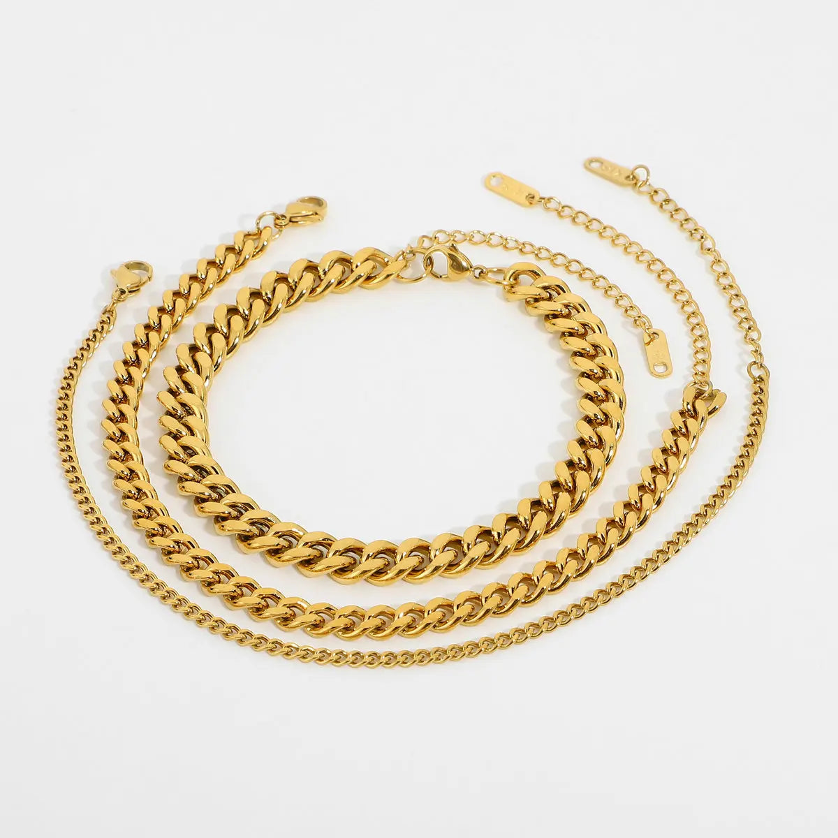 3mm 6mm 8mm Punk Miami Kubanischen Kette Fußkettchen Für Frauen Gold Überzogene Edelstahl Stapeln Kette Fußkettchen fuß Schmuck