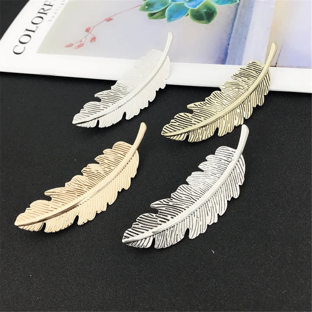 Neue Legierung Vintage Haar Clip Feder Blatt Form Haarspange Metall Haarnadeln Für Frauen Dame Headwear Haar Zubehör