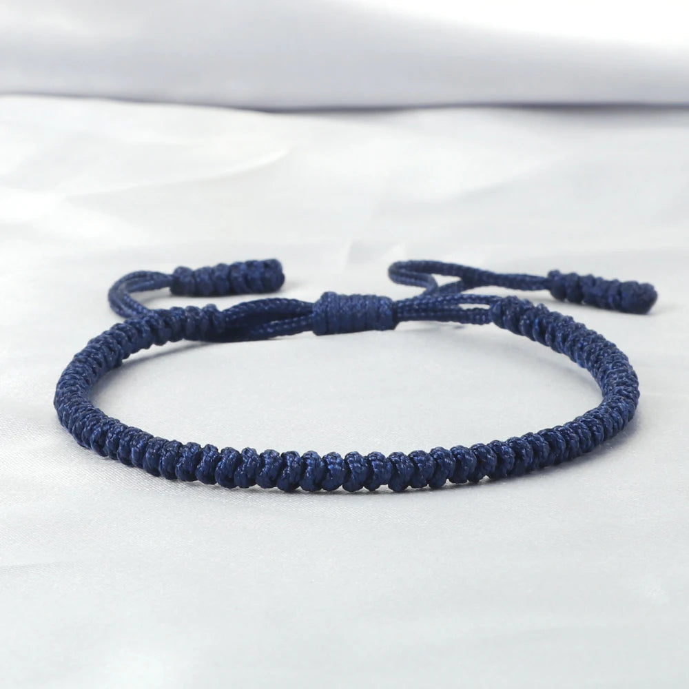 Geflochtene Armbänder Männer Frauen Handarbeit Gewebt Dunkelblau Grün Seil Armband Yoga Armreifen Beste Freund Schmuck Paar Geschenke Unisex