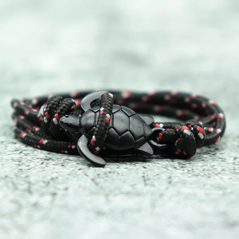 Doppel Wrap Paracord Armband Nette Sea Turtle Tiere Braclet Böhmen Männer Frauen Einstellbare Braslet Outdoor Survival Schmuck Geschenk