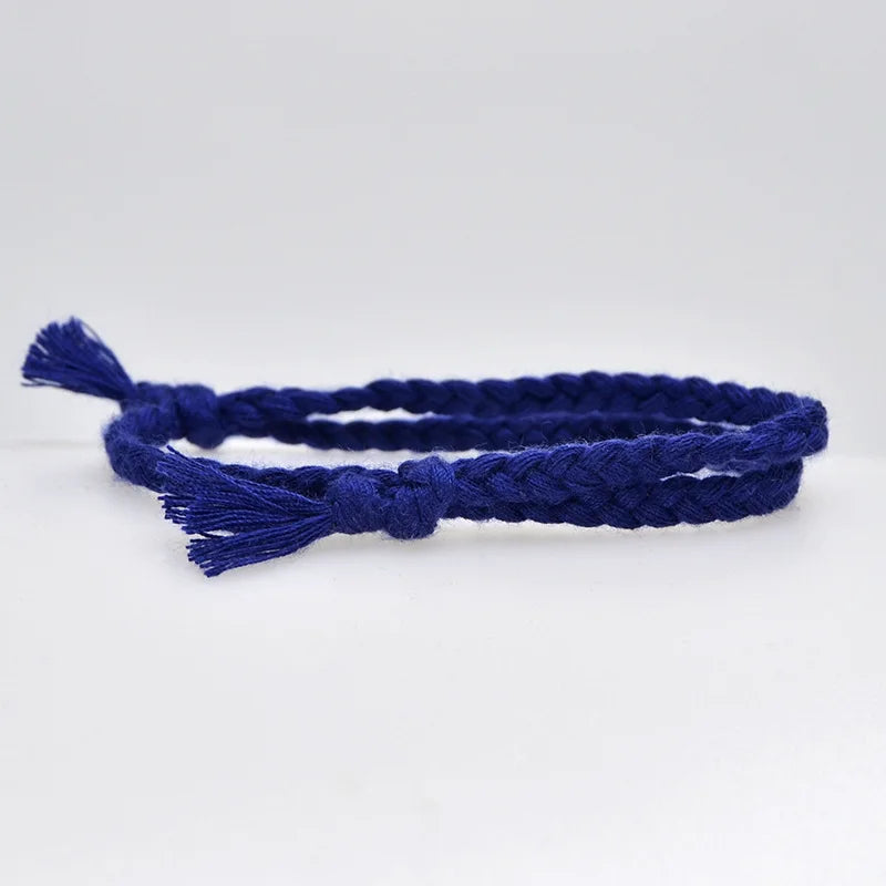 13 arten Böhmischen Einfache Feste Farbe Hand-Made Woven Armband Sonnenschein Strand Göttin Glück Seil Paar Armbänder Großhandel