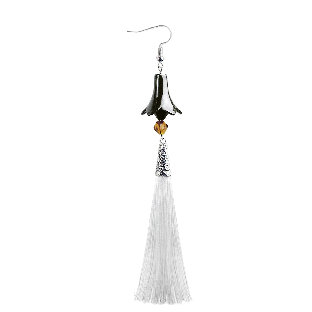 2023 neue Anime Genshin Impact Ohrringe Zhongli Lange Quaste Ohr Clips Tartaglia Eardrop Für Frauen Männer 1:1 Cosplay Schmuck Requisiten