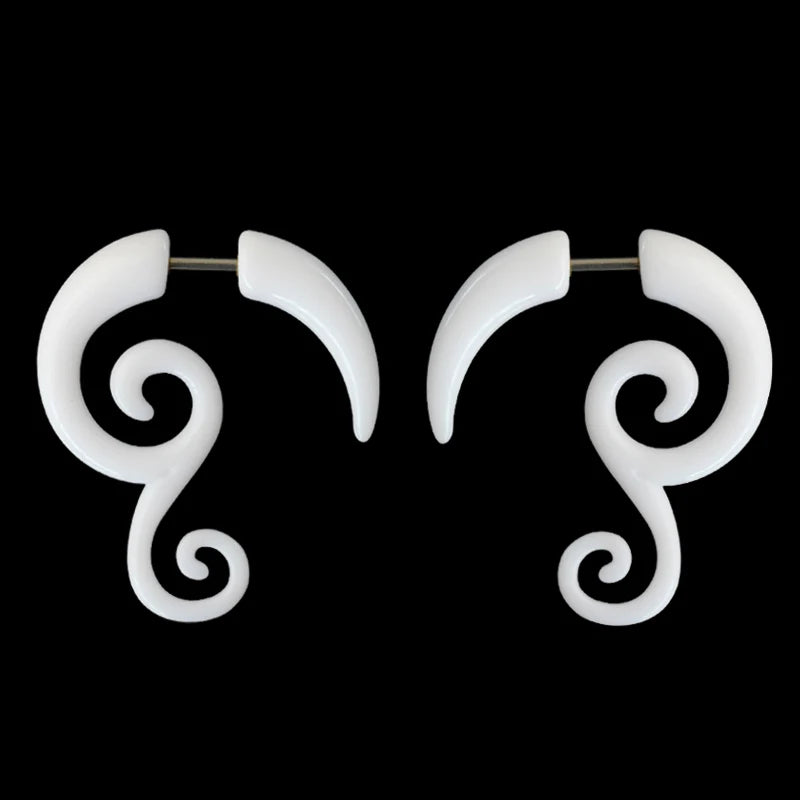 1 Paar Acryl Fake Plug Tunnel Faux Ohr Taper Messgeräte Twist Wing Ohrstecker Cheater Keil Expander Piercing Körperschmuck