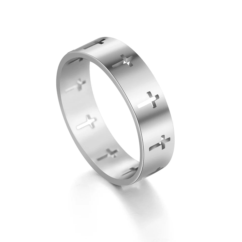 Skyrim Hohlkreuz Herrenring Damen Supernatural Jesus Edelstahl Verlobungsring Paar 2025, Schmuck, Jahrestagsgeschenke